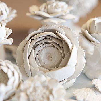 hand-moulded flowers, demonstration workshops