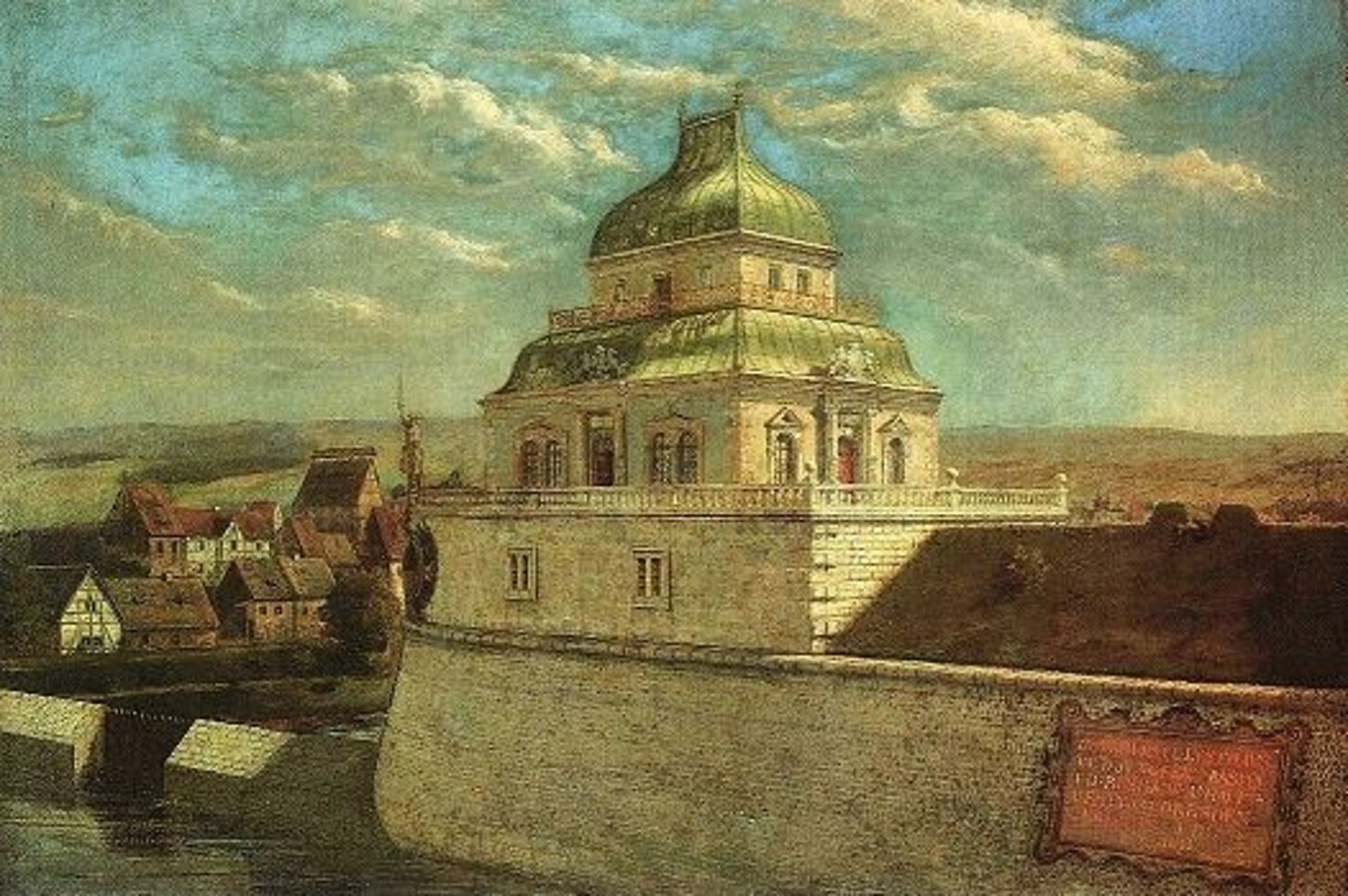 Gemälde „Erstes Belvedere Dresden" von Friedrich von Hagedorn